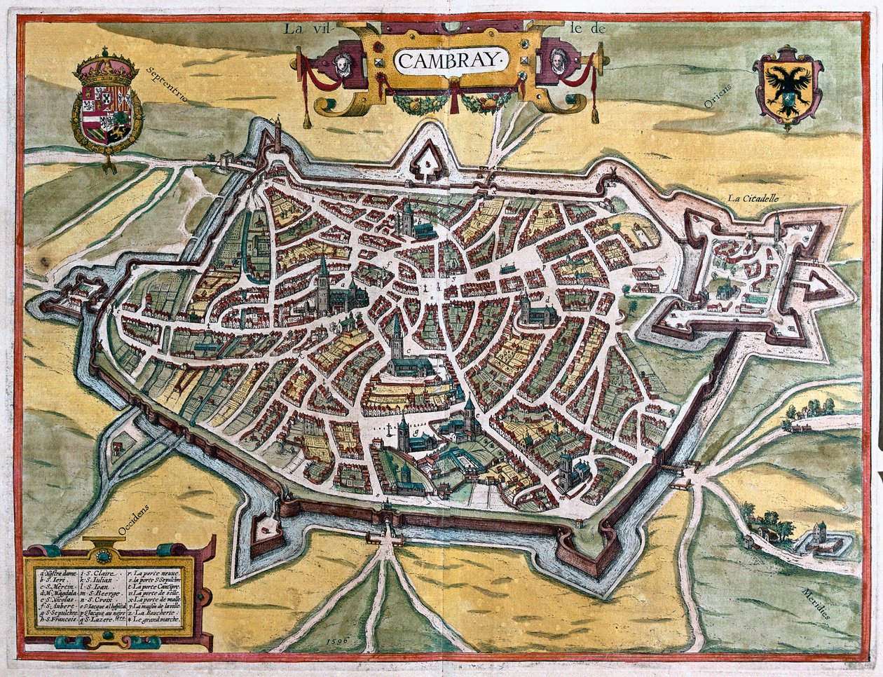 Cambrai, Francia - in "Civitates Orbis Terrarum" di Georg Braun, Colonia 1617 da Georg Braun