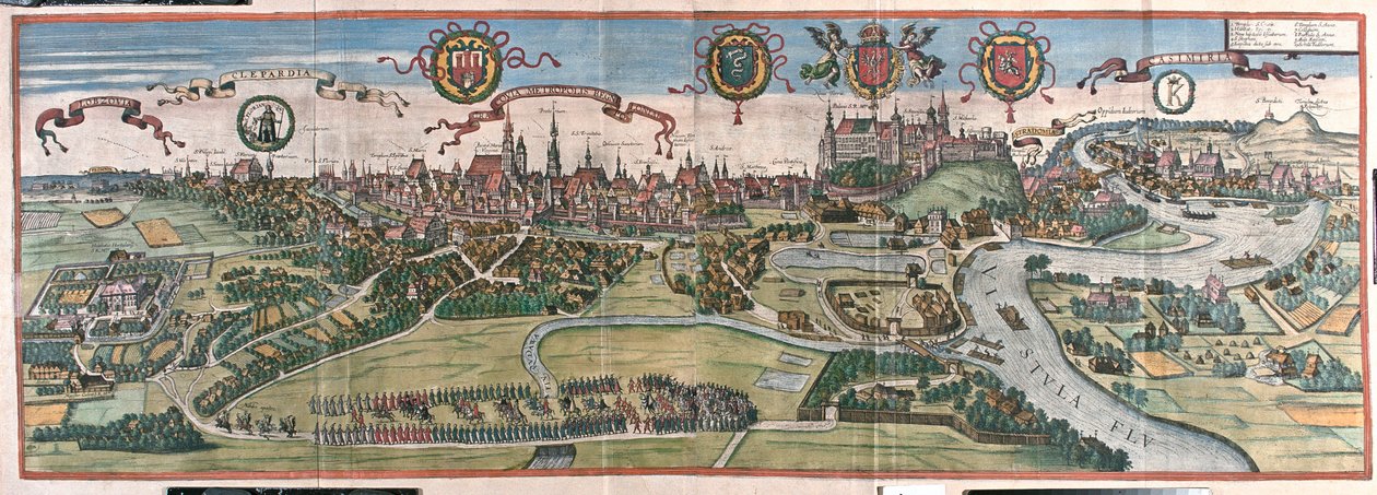 Cracovia, Polonia - in "Civitates Orbis Terrarum" di Georg Braun, Colonia 1617 da Georg Braun