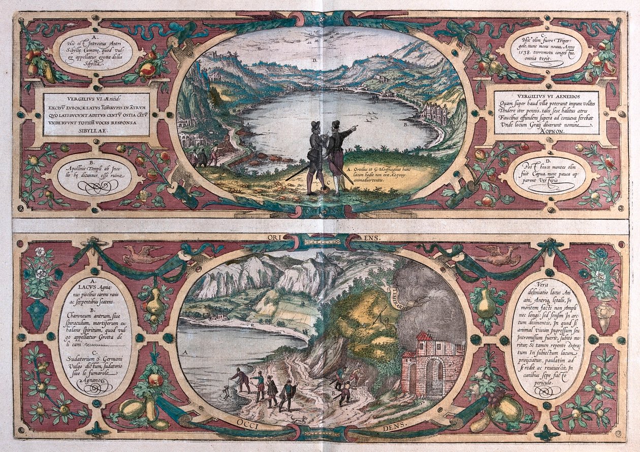 Grotta della Sibilla - Ostia - Agnano, Italia in "Civitates Orbis Terrarum" di Georg Braun, Colonia 1617 da Georg Braun