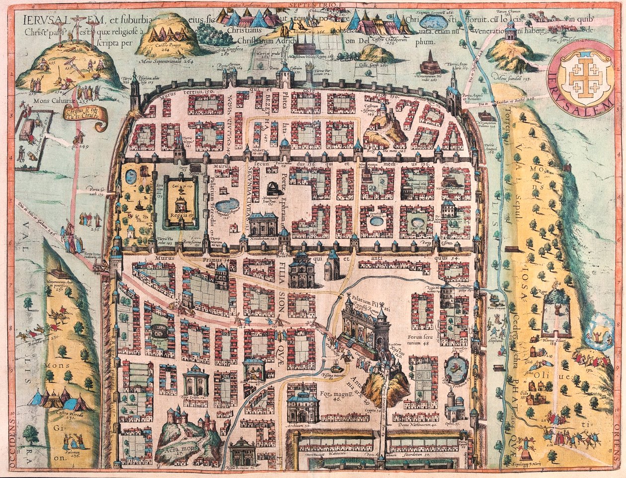 Gerusalemme, Israele - in "Civitates Orbis Terrarum" di Georg Braun, Colonia 1617 da Georg Braun