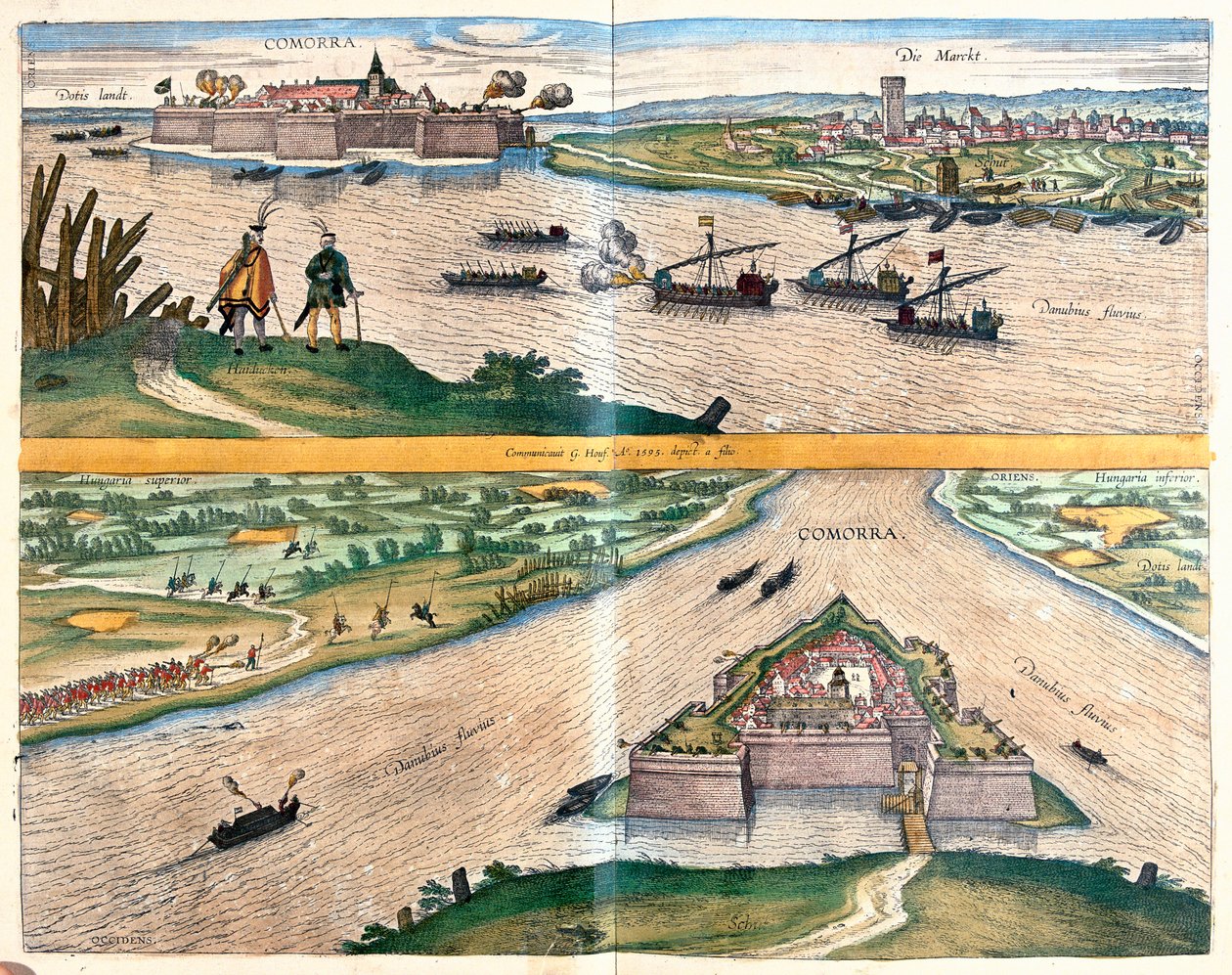 Komoron, Ungheria - in "Civitates Orbis Terrarum" di Georg Braun, Colonia 1617 da Georg Braun
