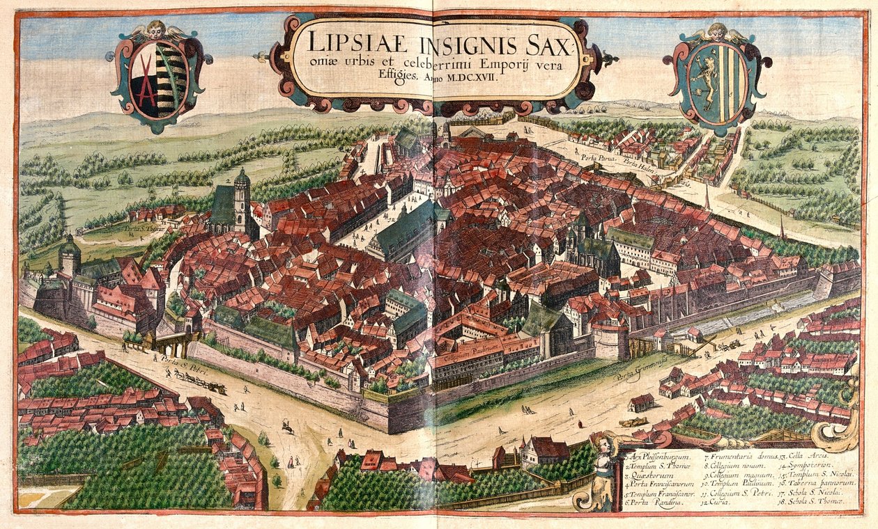 Lipsia, Germania - in "Civitates Orbis Terrarum" di Georg Braun, Colonia 1617. da Georg Braun