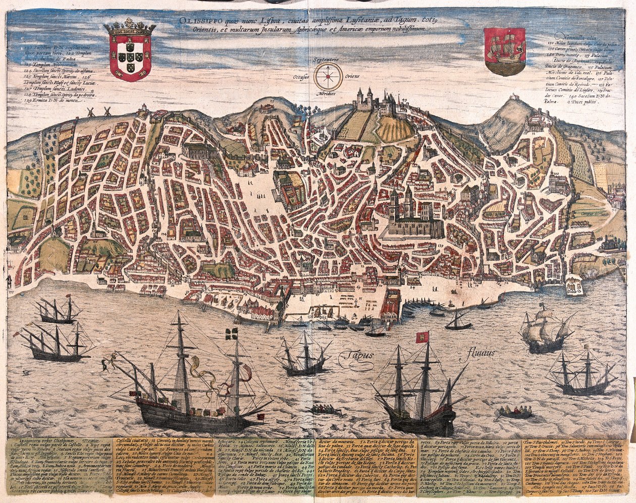 Lisbona, Portogallo - in "Civitates Orbis Terrarum" di Georg Braun, Colonia 1617 da Georg Braun