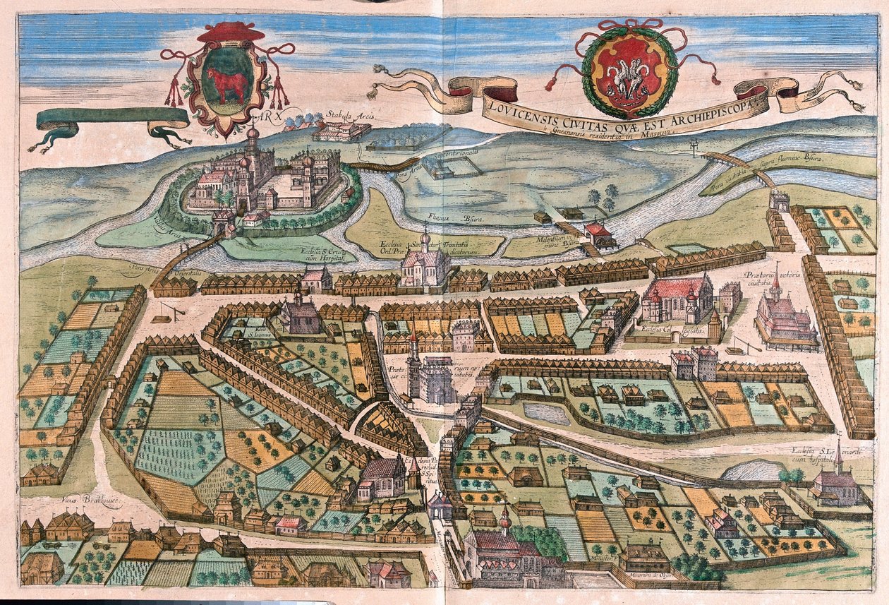 Lowicz, Polonia - in "Civitates Orbis Terrarum" di Georg Braun, Colonia 1617 da Georg Braun