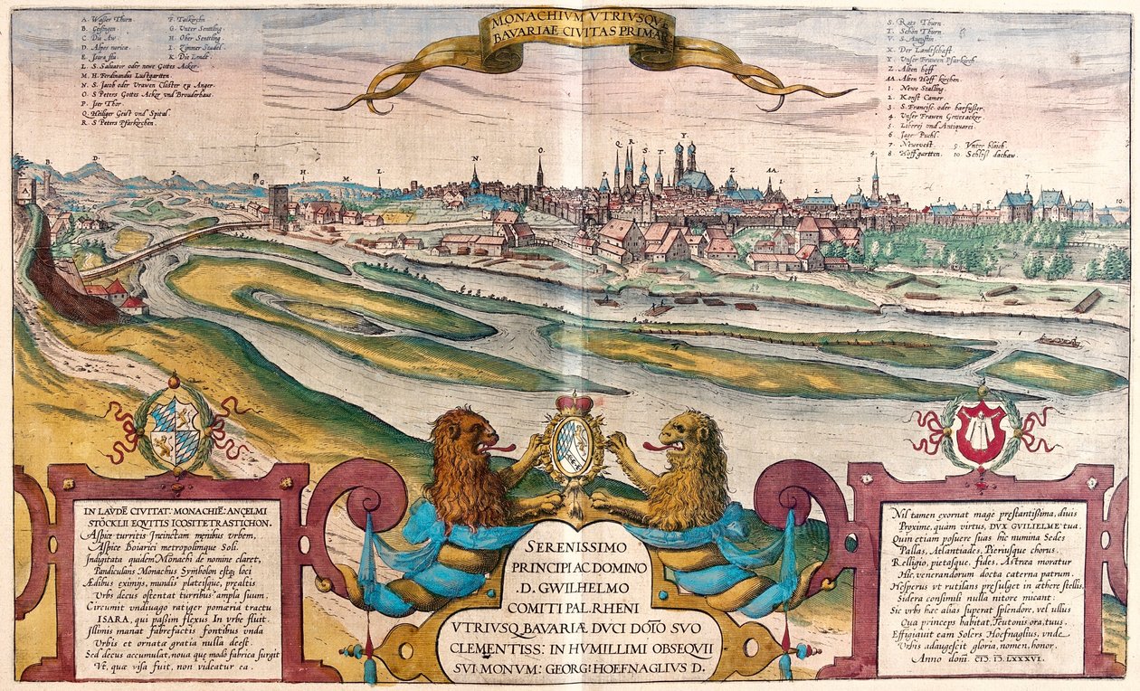 Monaco di Baviera, Germania - in "Civitates Orbis Terrarum" di Georg Braun, Colonia 1617 da Georg Braun