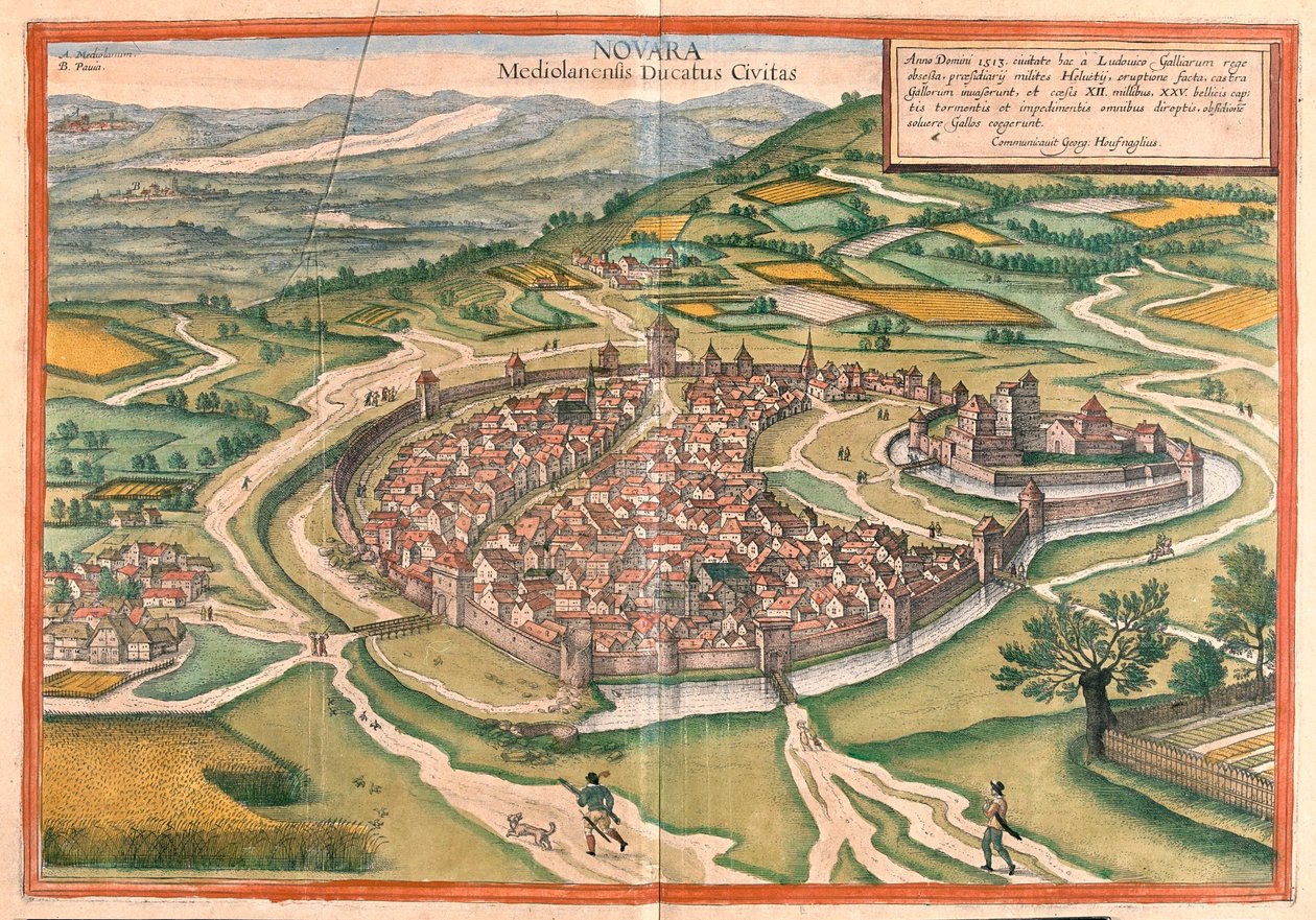 Novara, Italia - in "Civitates Orbis Terrarum" di Georg Braun, Colonia 1617 da Georg Braun