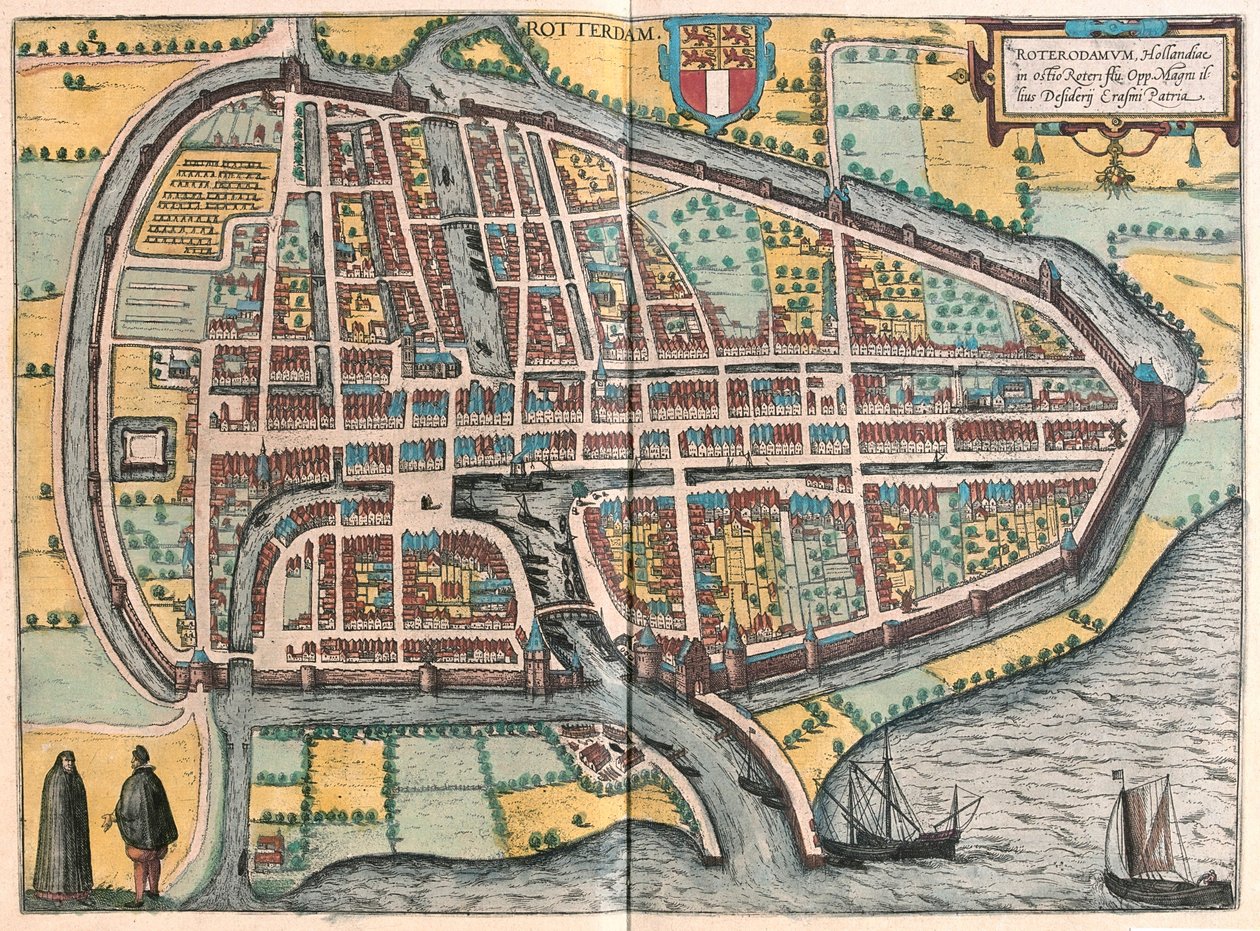 Rotterdam, Paesi Bassi - in "Civitates Orbis Terrarum" di Georg Braun, Colonia 1617 da Georg Braun