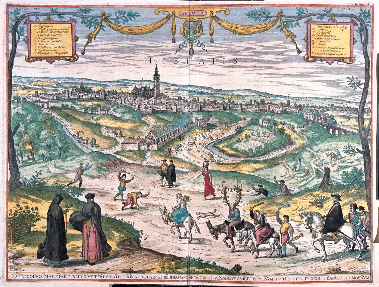 Seviglia, Spagna - in "Civitates Orbis Terrarum" di Georg Braun, Colonia 1617 da Georg Braun