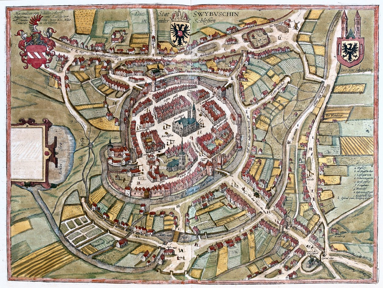 Swiebodzin, Polonia - in "Civitates Orbis Terrarum" di Georg Braun, Colonia 1617 da Georg Braun