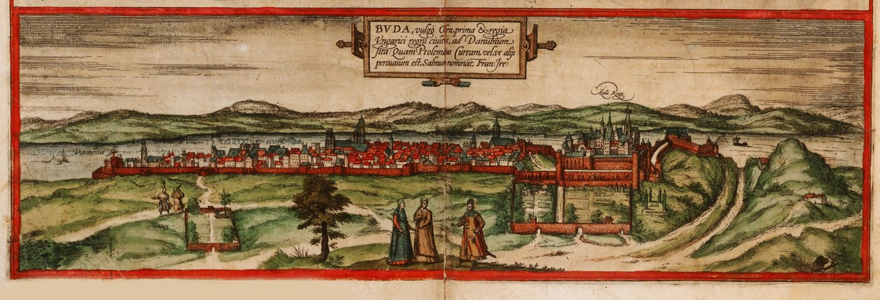 Buda, vulgo Ofen da: Civitates orbis terrarium da Georg Braun und Franz Hogenberg
