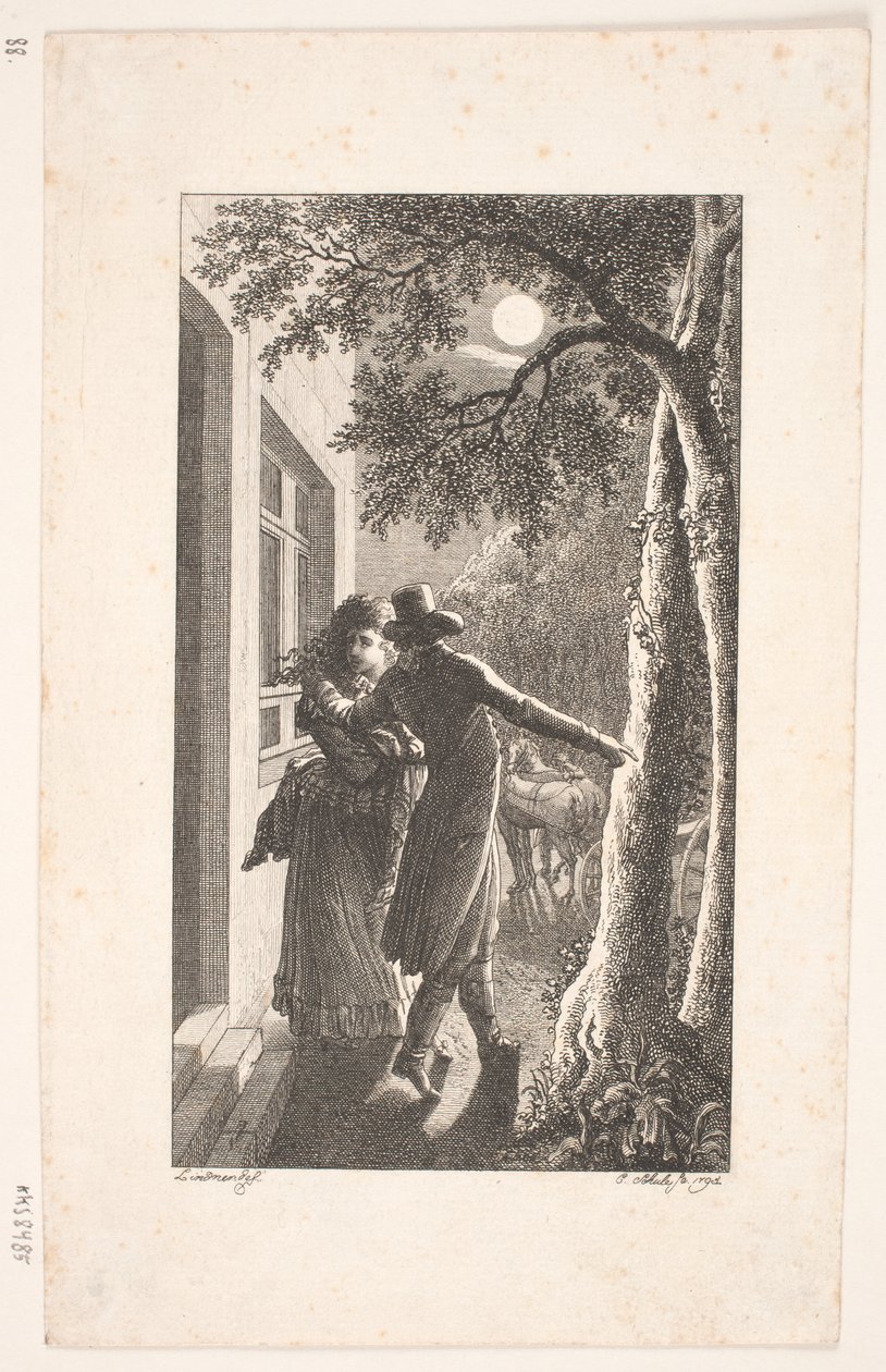 Illustrazione con rapimento di notte da Georg Christian Schule