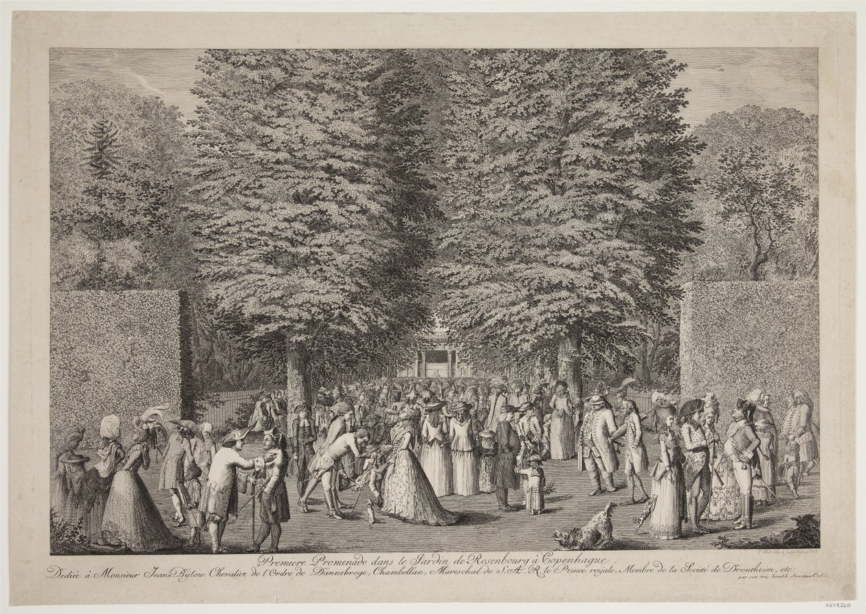 Prima passeggiata nel Giardino di Rosenburg a Copenaghen da Georg Christian Schule