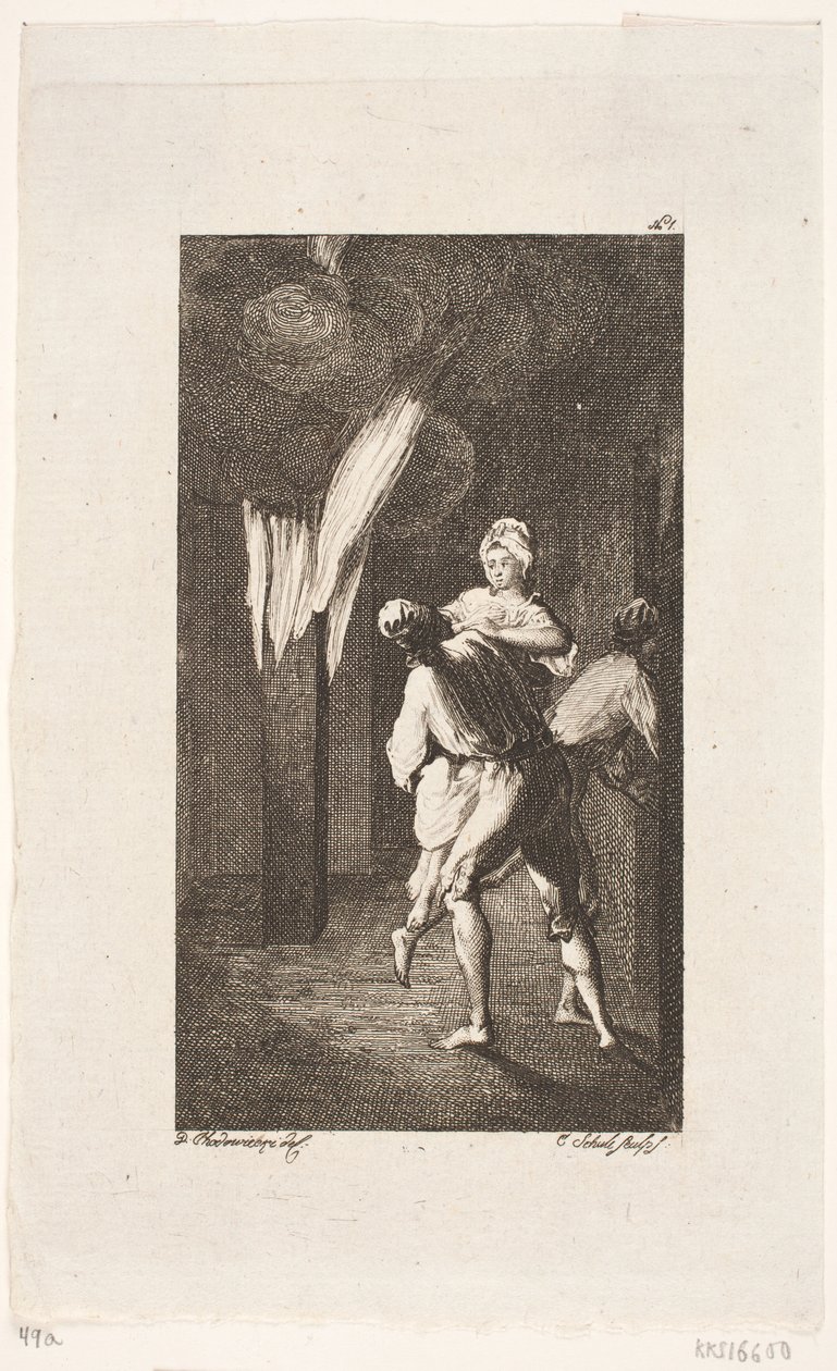 Vignetta del titolo per Smollett "Le avventure di Peregrine Pickle" da Georg Christian Schule