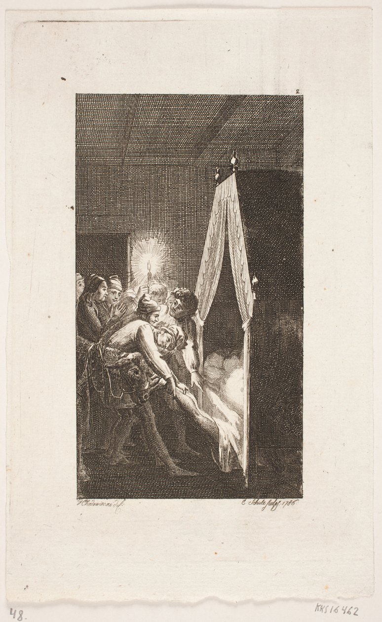 Vignetta del titolo per Smollett "Le avventure di Peregrine Pickle" da Georg Christian Schule