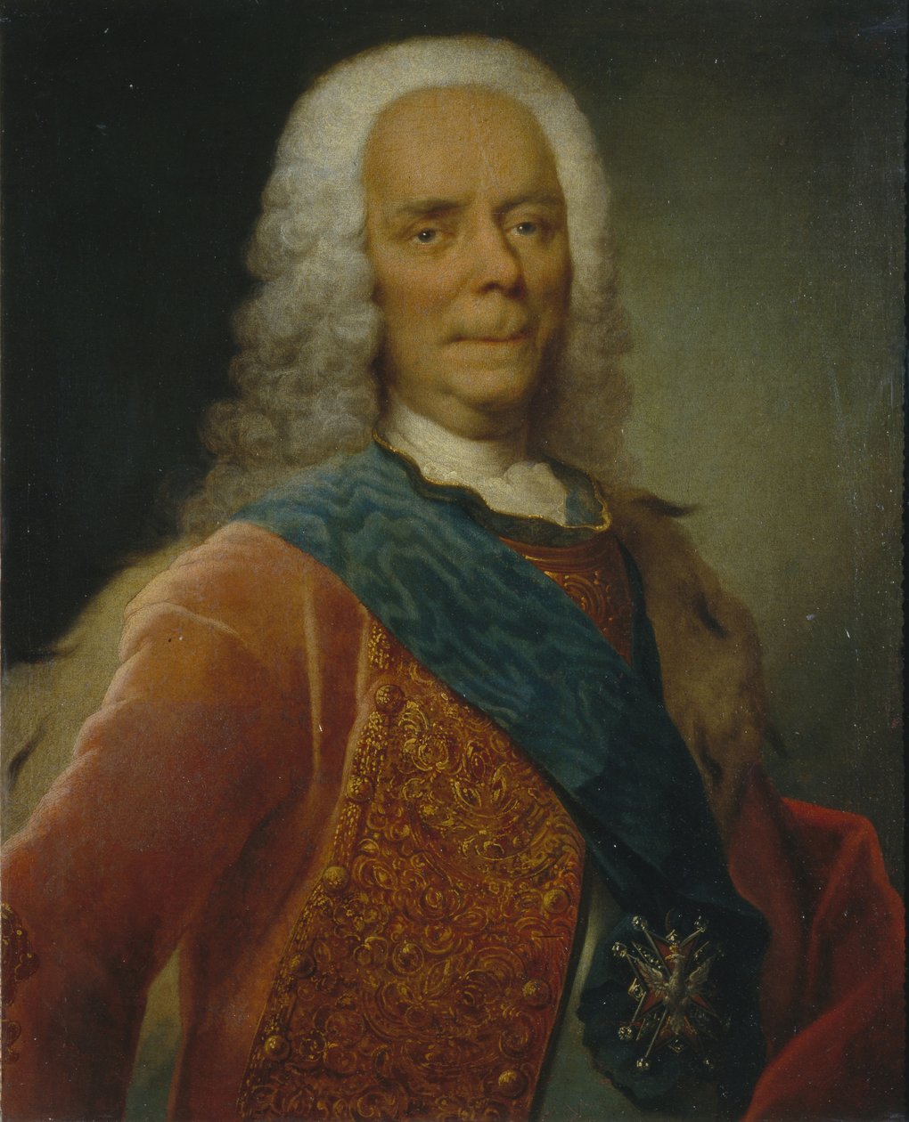 Ritratto del Principe Vasili Vladimirovich Dolgorukov 1667-1746, prima del 1746 da Georg Christoph Grooth