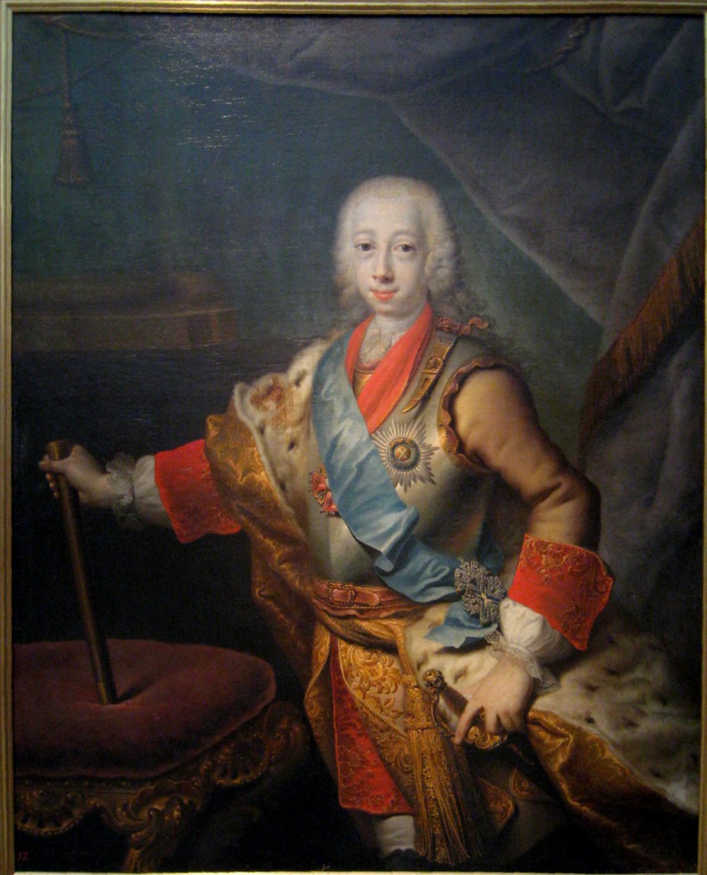 Ritratto del Granduca Pietro Fedorovich (poi Imperatore Pietro III) da Georg Cristoph Grooth