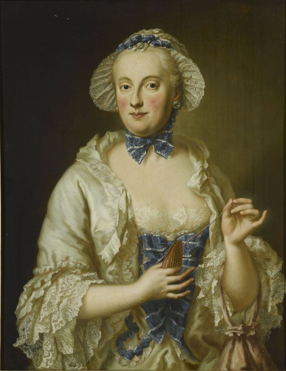Francese: Marie-Anne-Sophie de Saxe, princesse électrice de Bavière (1728-1797) Ritratto di Maria Anna Sofia di Sassonia, Elettrice di Baviera (1728-1797) da Georg Desmarees