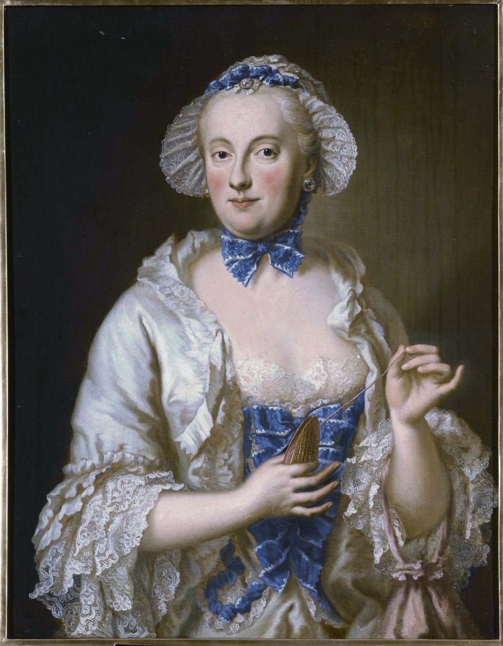 Francese: Marie-Anne-Sophie de Saxe, princesse électrice de Bavière (1728-1797) Ritratto di Maria Anna Sofia di Sassonia, Elettrice di Baviera (1728-1797) da Georg Desmarees