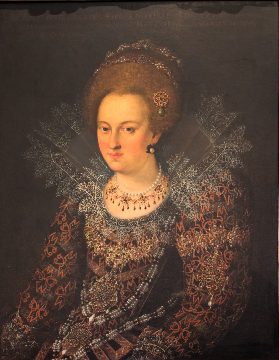 Tedesco: Ritratto di Barbara Sophia von Brandenburg Ritratto di Barbara Sophie di Brandeburgo da Georg Donauer