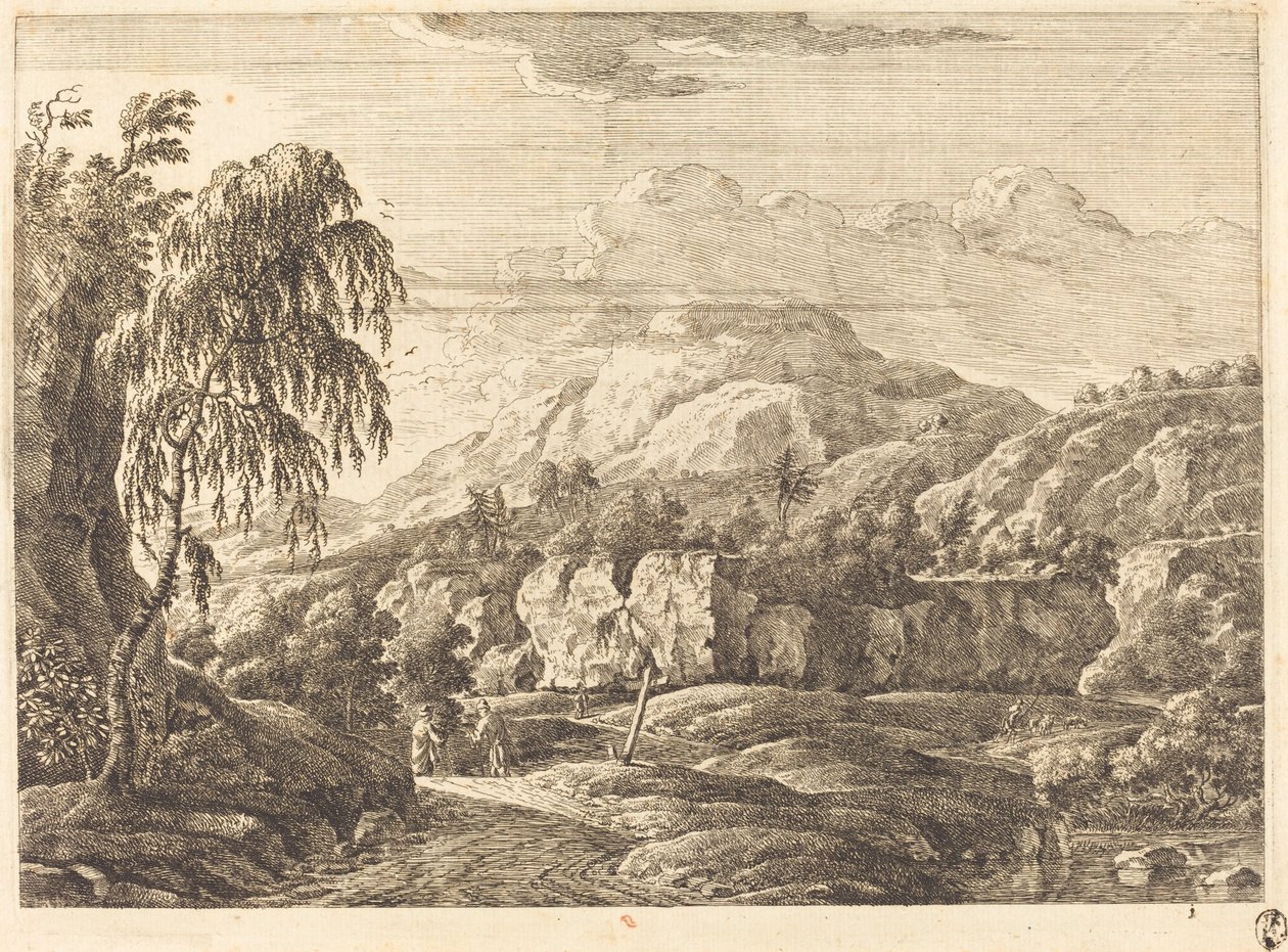 Paesaggio con croce e figure da Georg Eisenmann