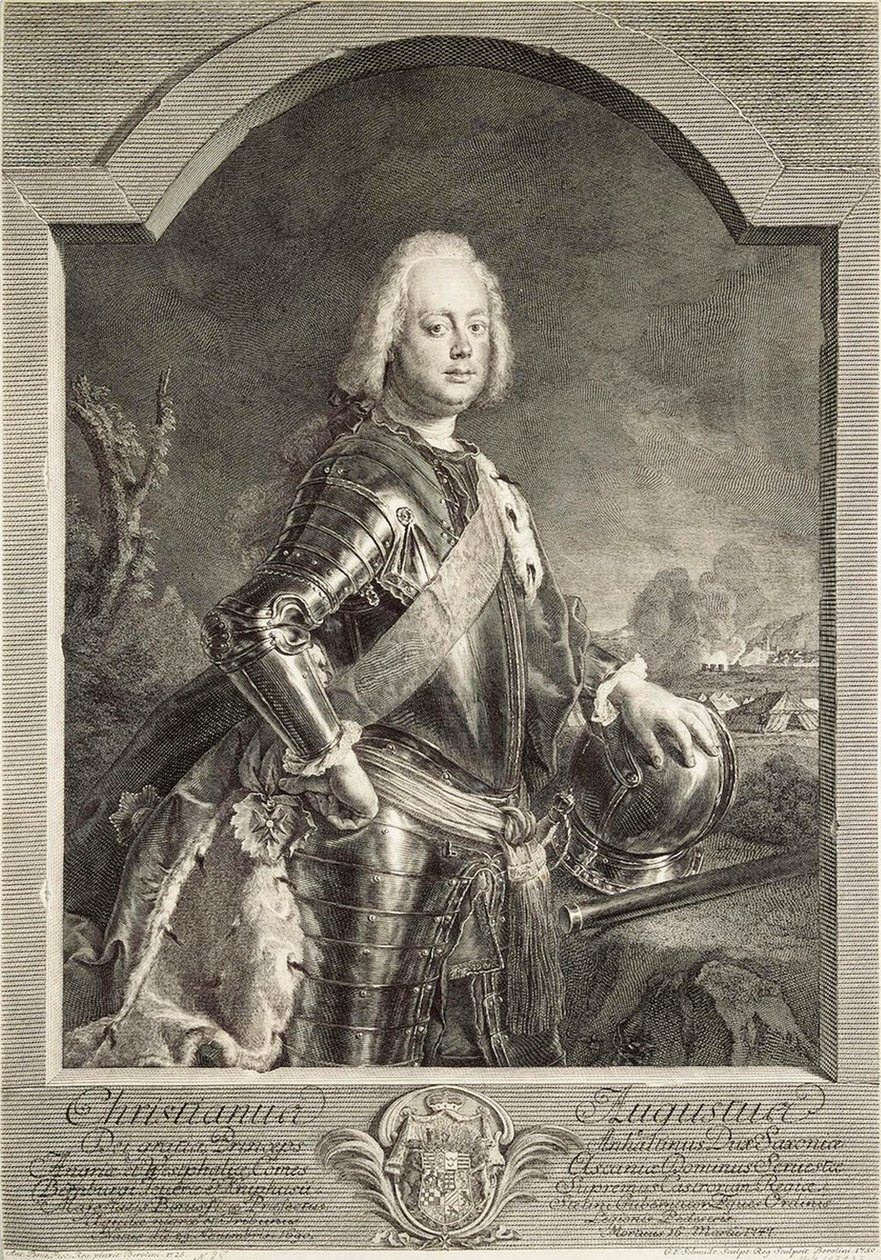 Ritratto di Christian August, Principe di Anhalt-Zerbst, 1750 da Georg Freidrich Schmidt