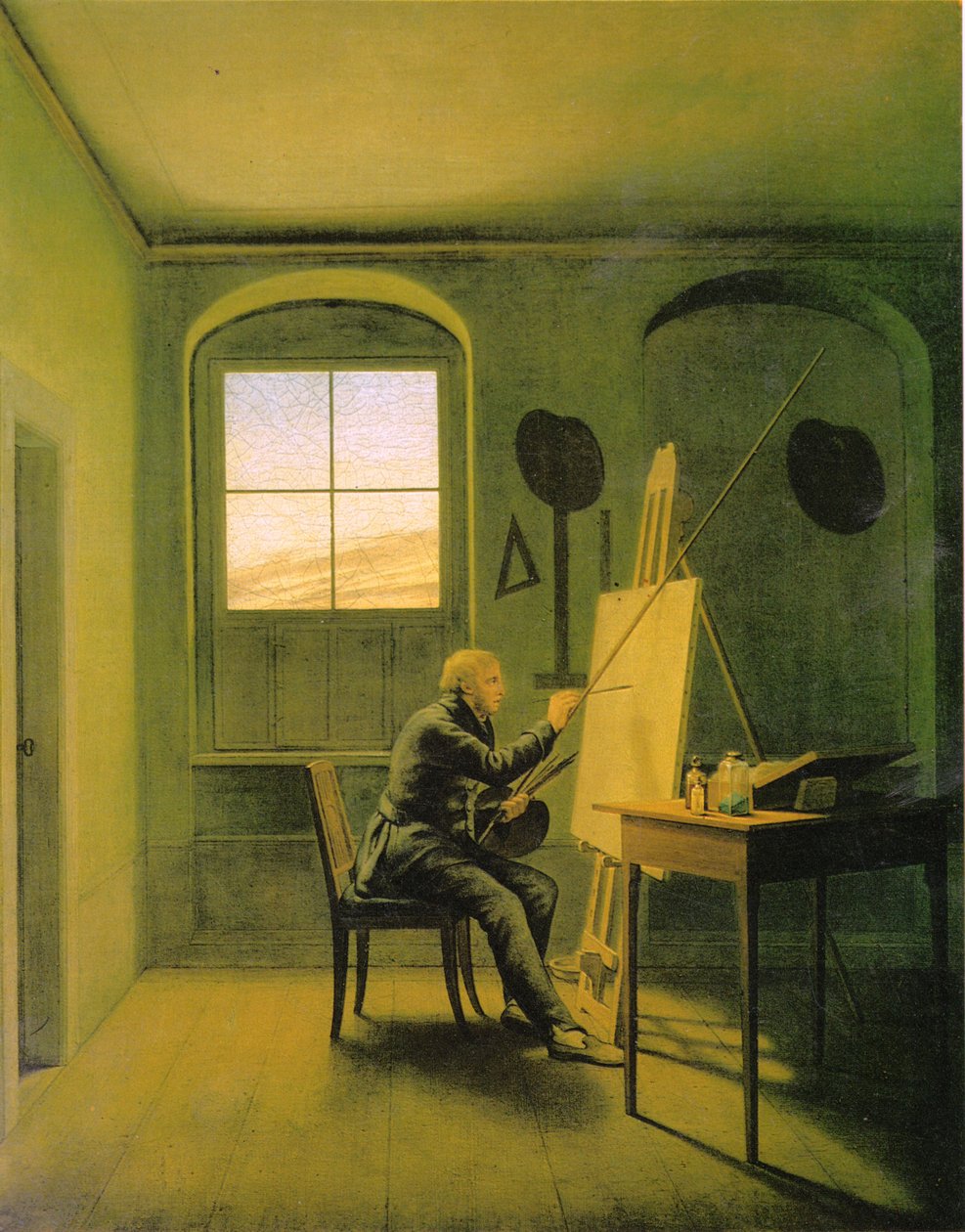 Caspar David Friedrich nello studio da Georg Friedrich Kersting