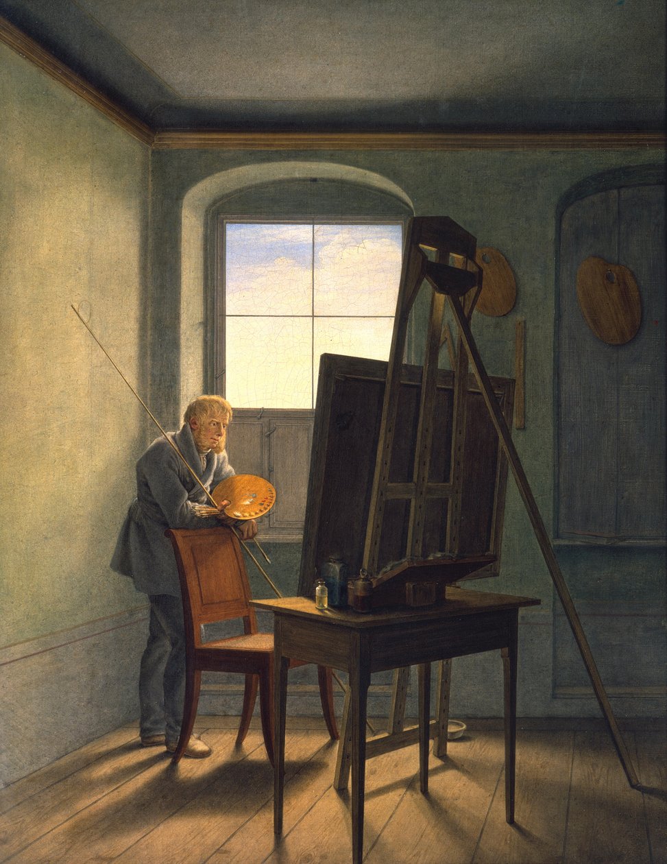Tedesco: Caspar David Friedrich nel suo studio Caspar David Friedrich nel suo studio (1812) da Georg Friedrich Kersting