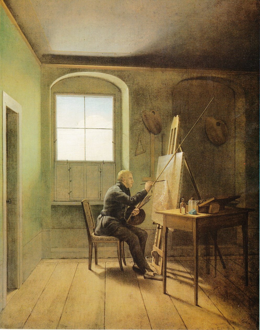 Tedesco: Caspar David Friedrich nel suo studio Caspar David Friedrich nel suo studio (1811) da Georg Friedrich Kersting