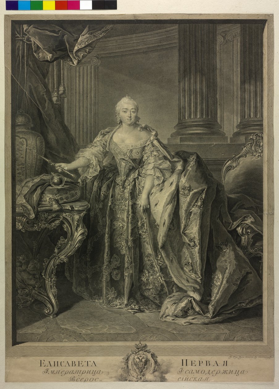 Imperatrice di Russia Elisabetta Petrovna da Georg Friedrich Schmidt