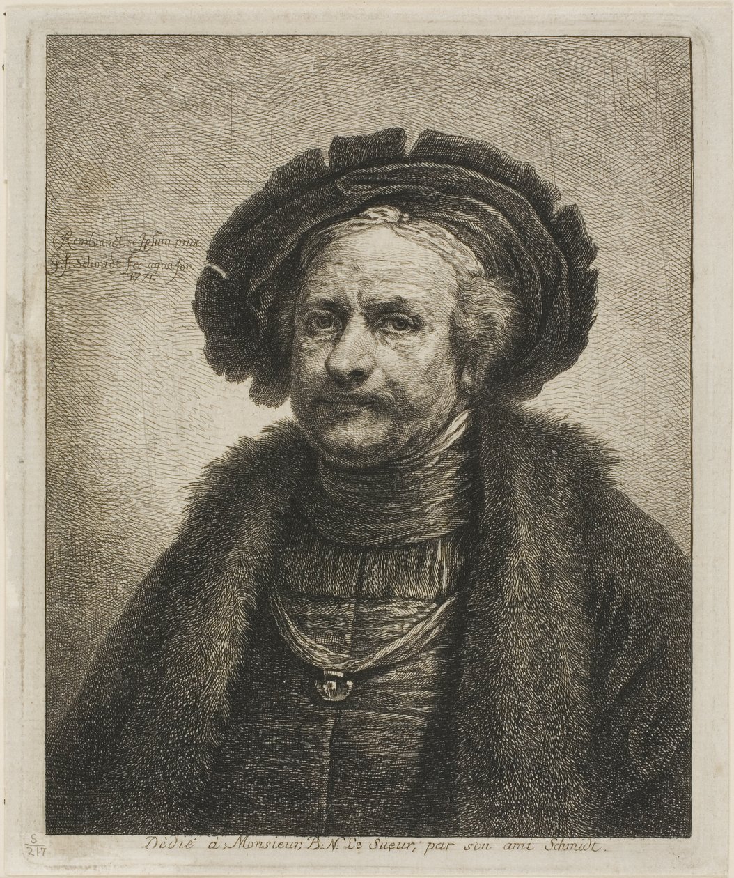 Ritratto di Rembrandt da Georg Friedrich Schmidt