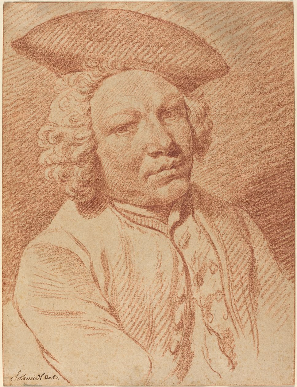 Ritratto di un uomo con cappello a tricorno da Georg Friedrich Schmidt