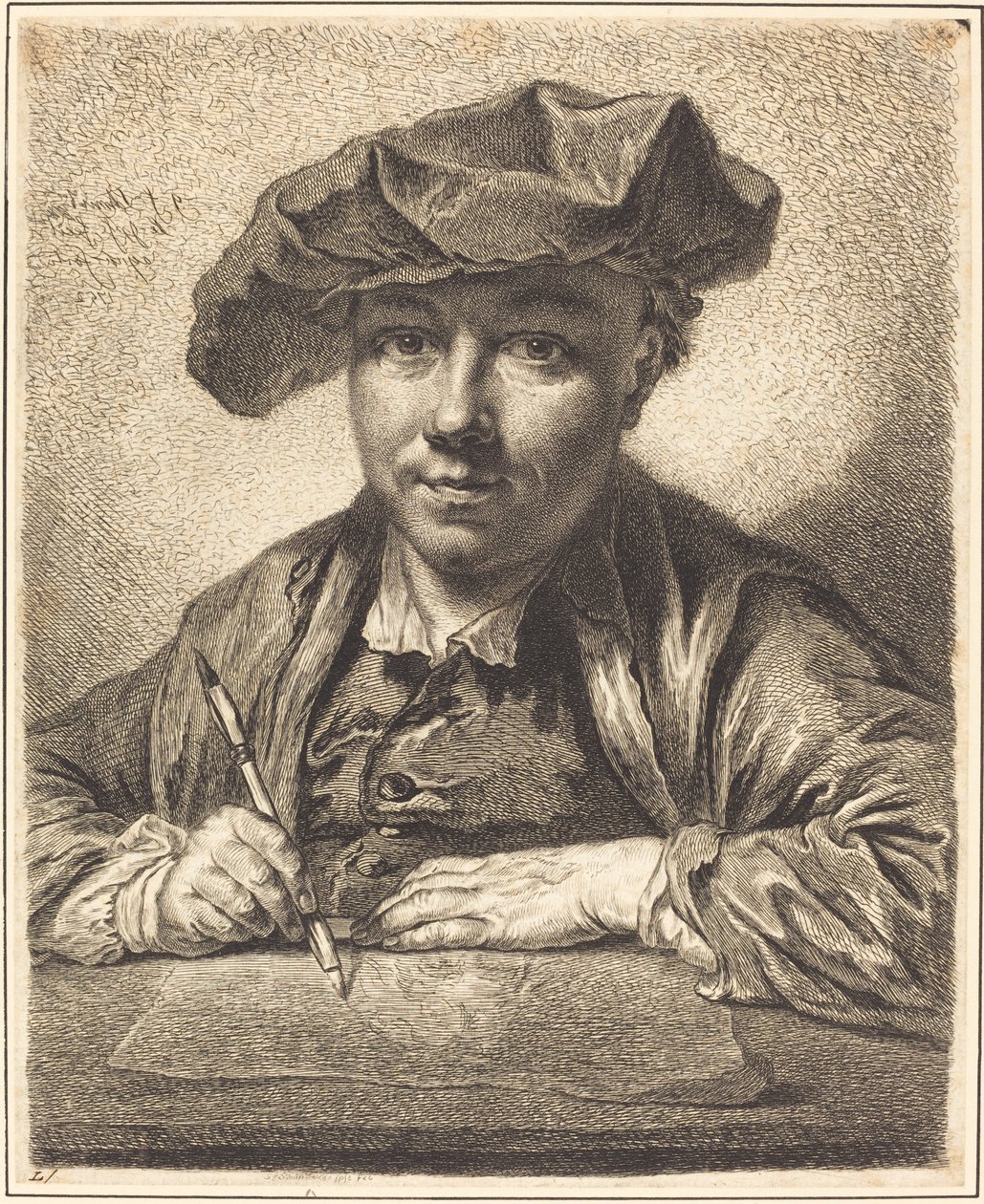 Autoritratto, disegno da Georg Friedrich Schmidt
