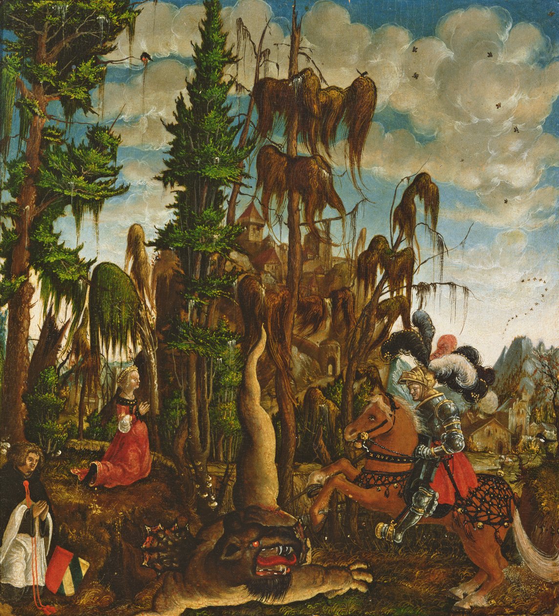 San Giorgio salva la principessa dal drago, 1520 da Georg Lemberger