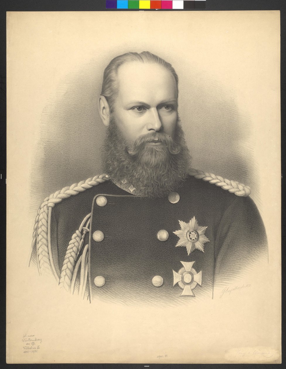 Re del Württemberg Guglielmo II da Georg Ludwig Engelbach Engelbach