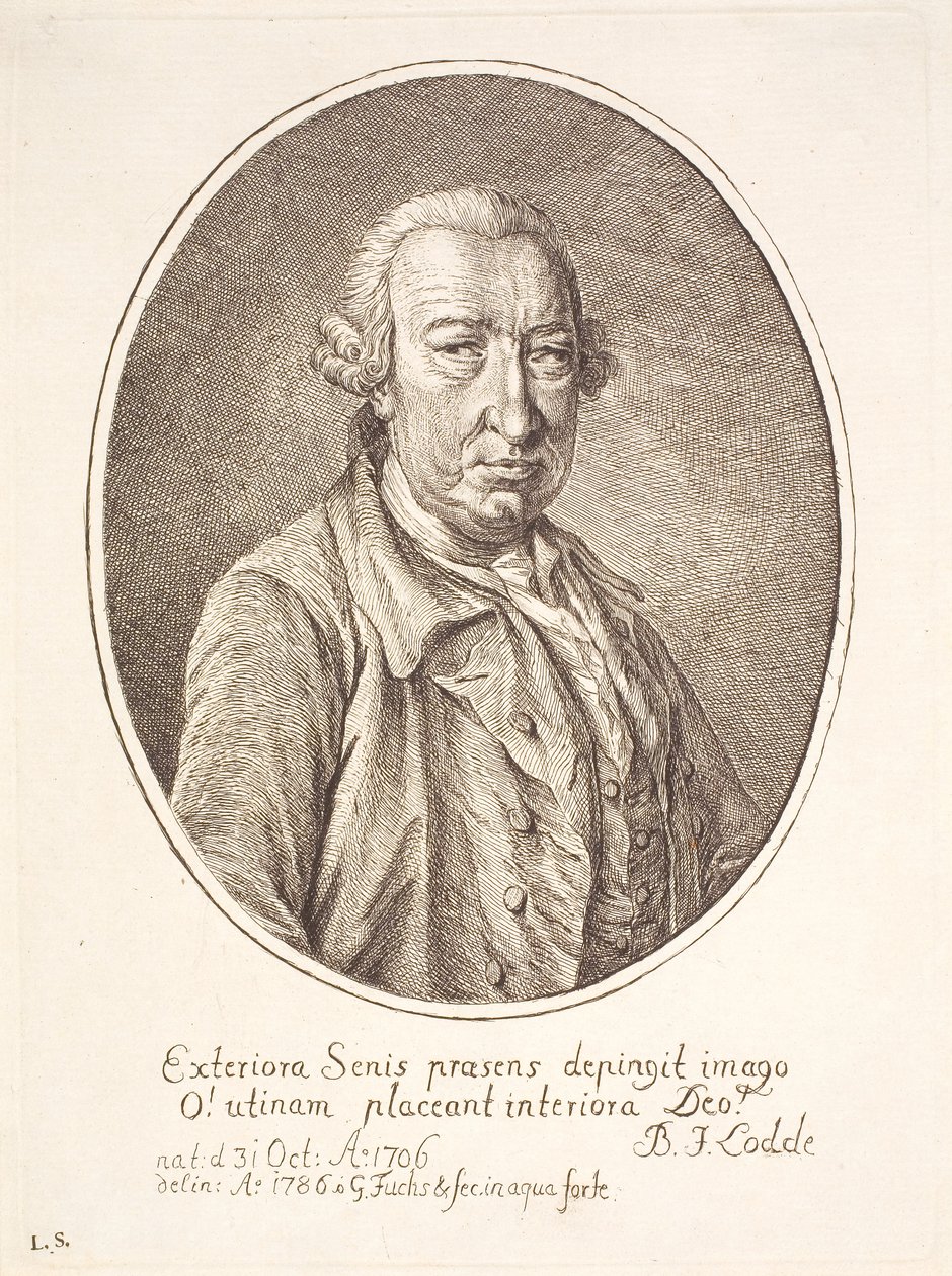 Ritratto di Barthold Johan Lodde, traduttore da Georg Mathias Fuchs
