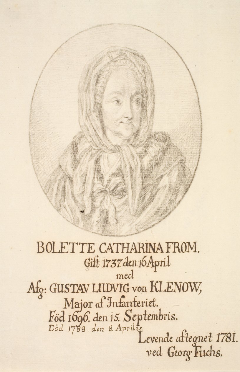 Ritratto di Bolette Catharina From da Georg Mathias Fuchs