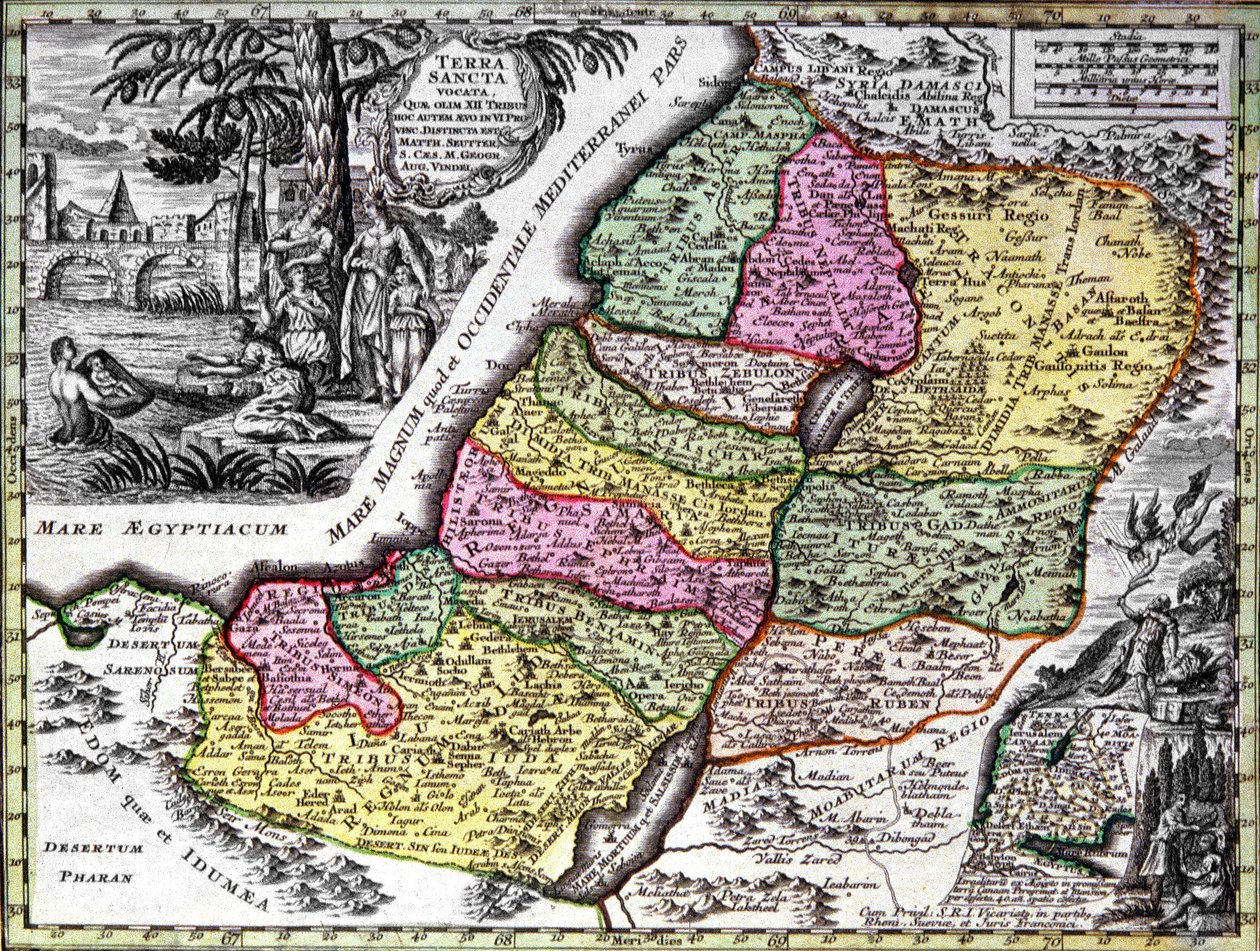 La Terra Santa (Palestina) da Georg Matthäus Seutter
