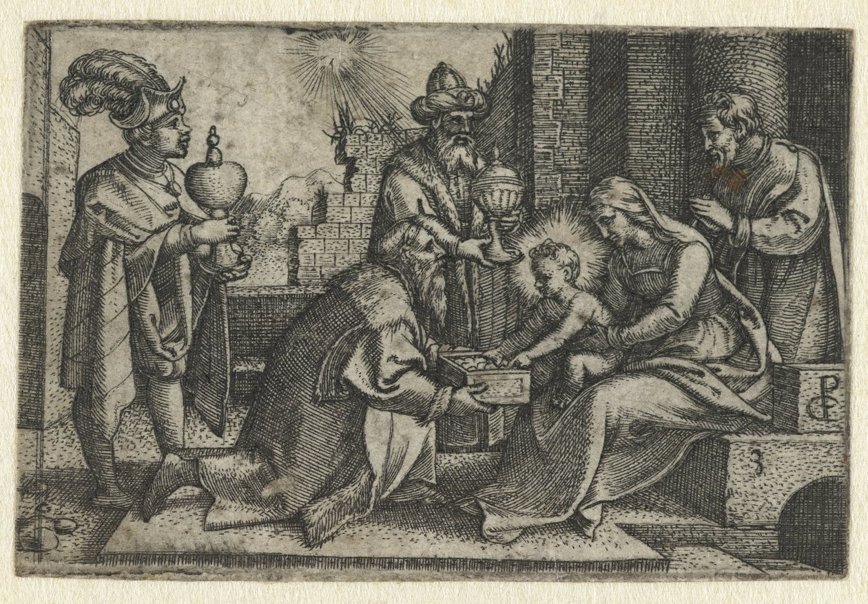 Adorazione dei Magi (Vita di Cristo) da Georg Pencz
