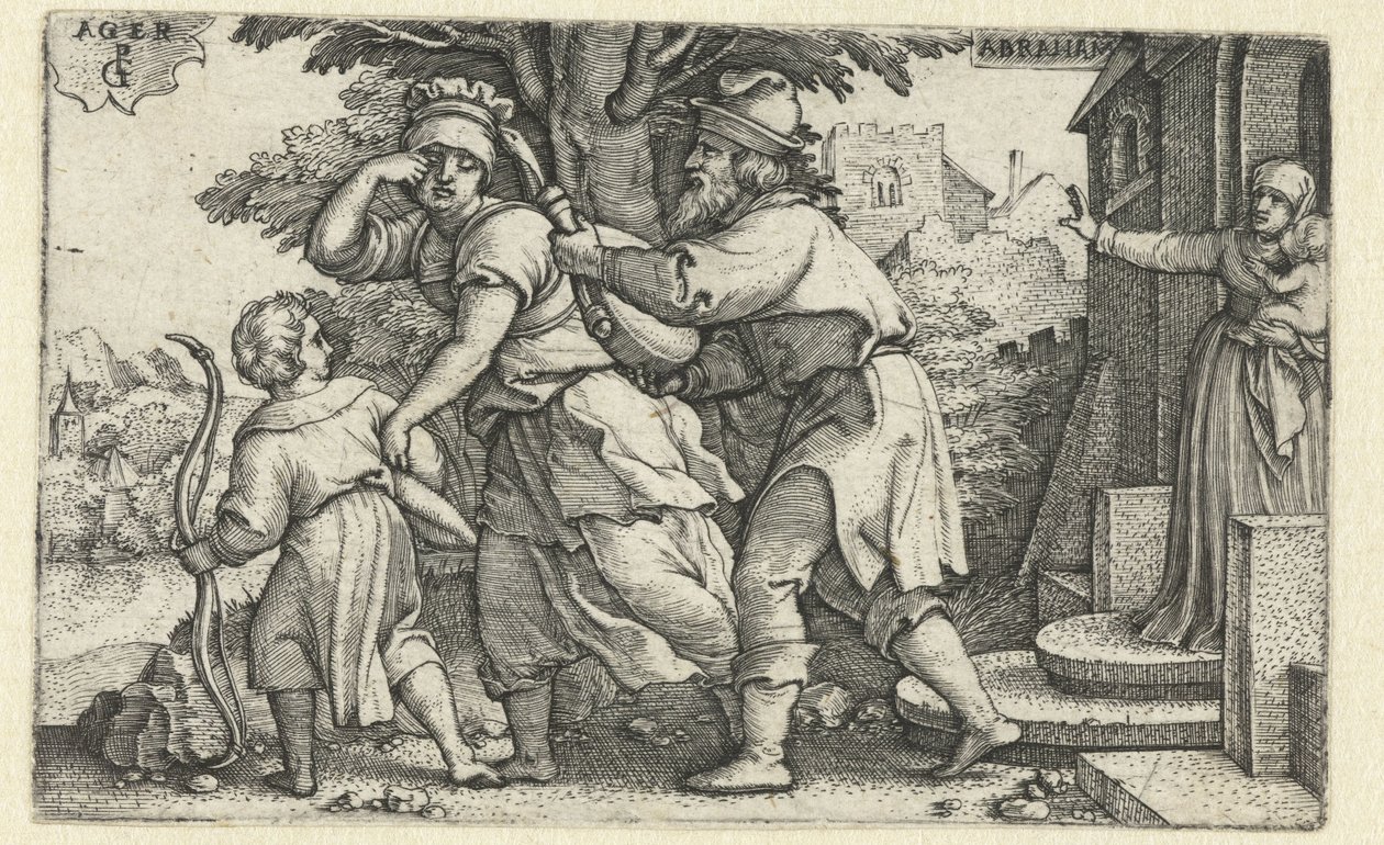 Abramo scaccia Agar e Ismaele da Georg Pencz