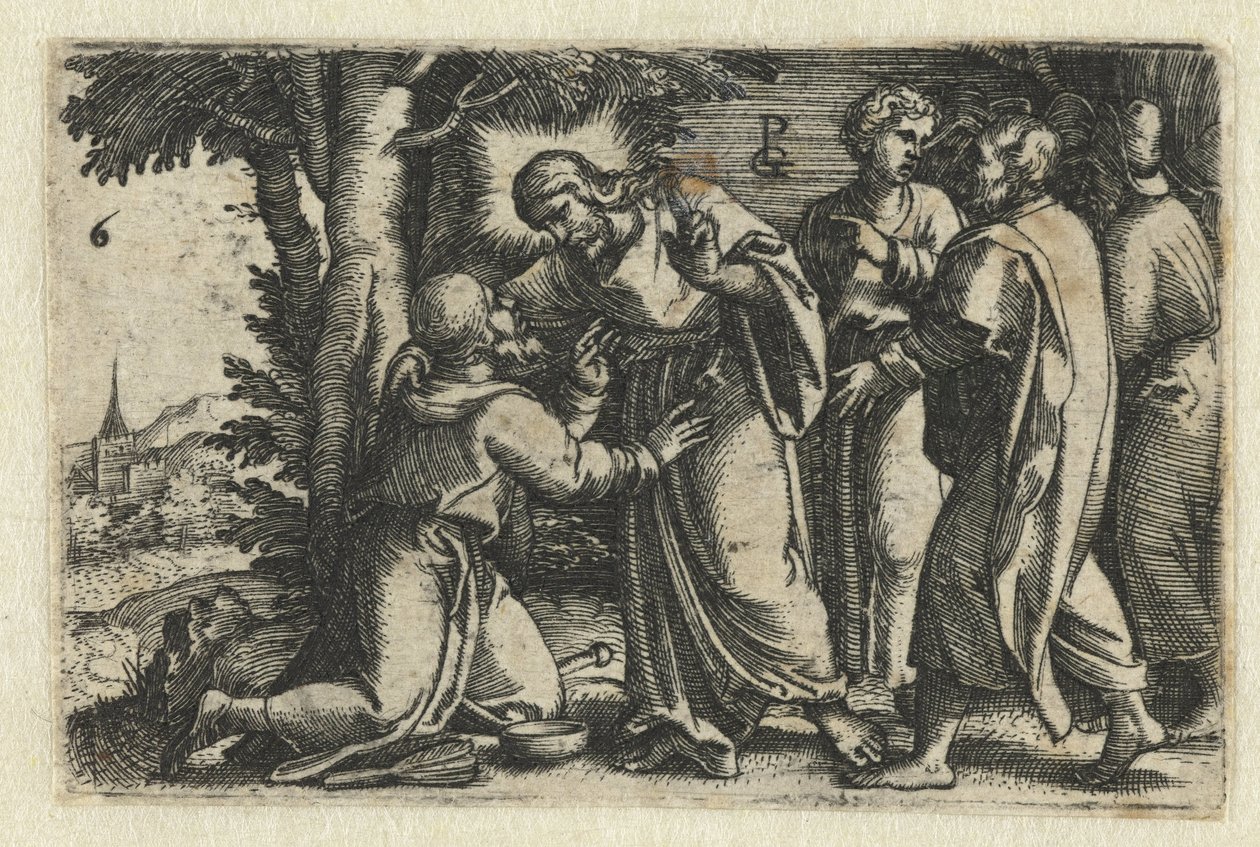 Cristo guarisce un lebbroso da Georg Pencz