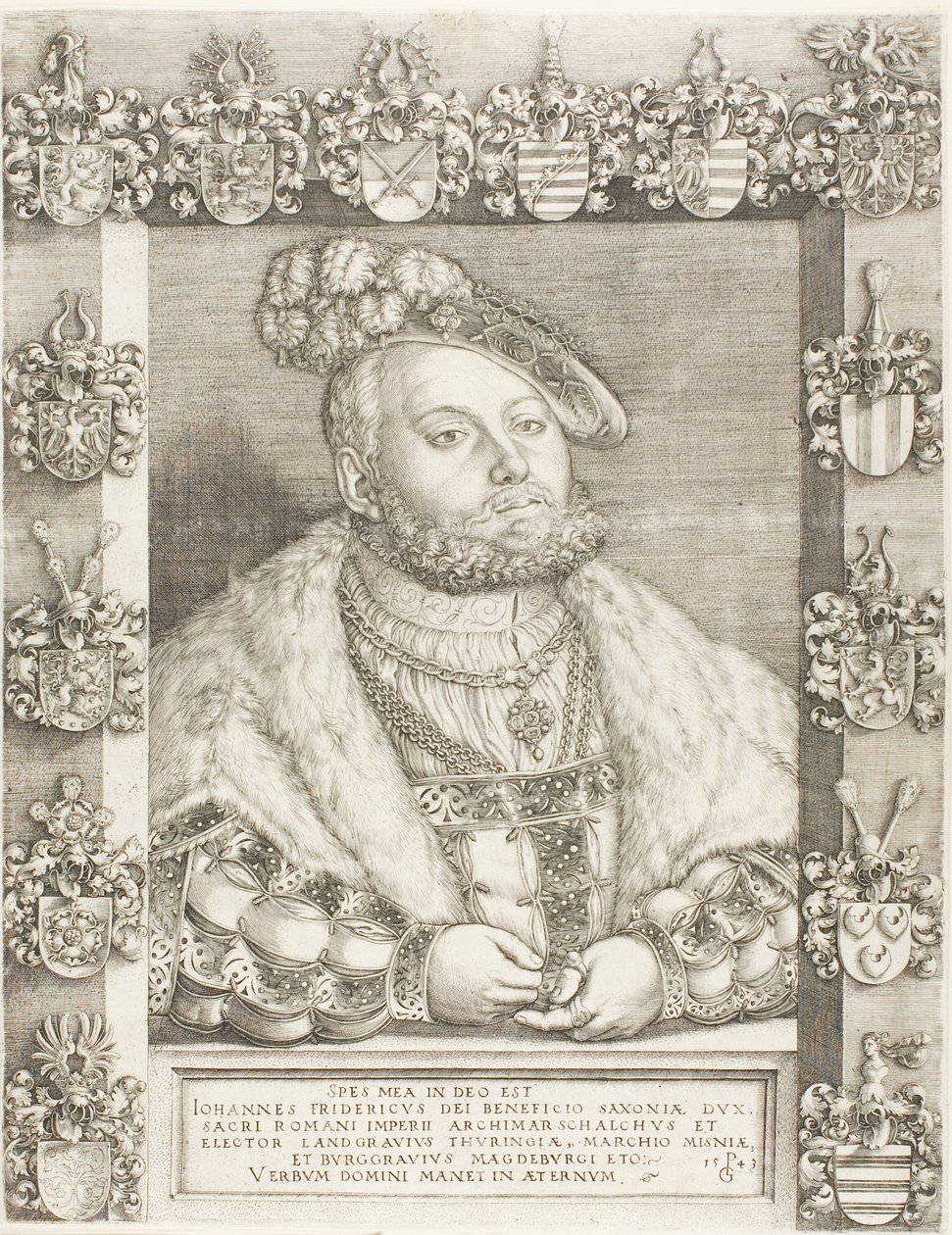 Elettore Giovanni Federico il Magnanimo di Sassonia da Georg Pencz