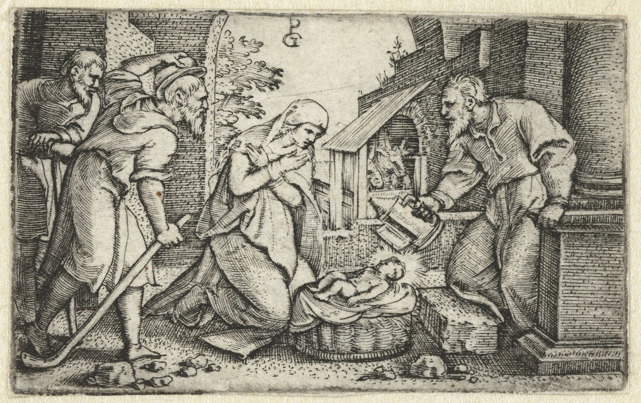 Nascita di Cristo e adorazione dei pastori da Georg Pencz