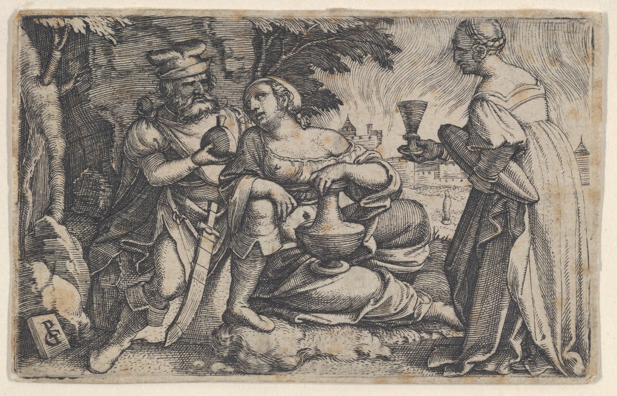 Lot e le sue figlie da Georg Pencz