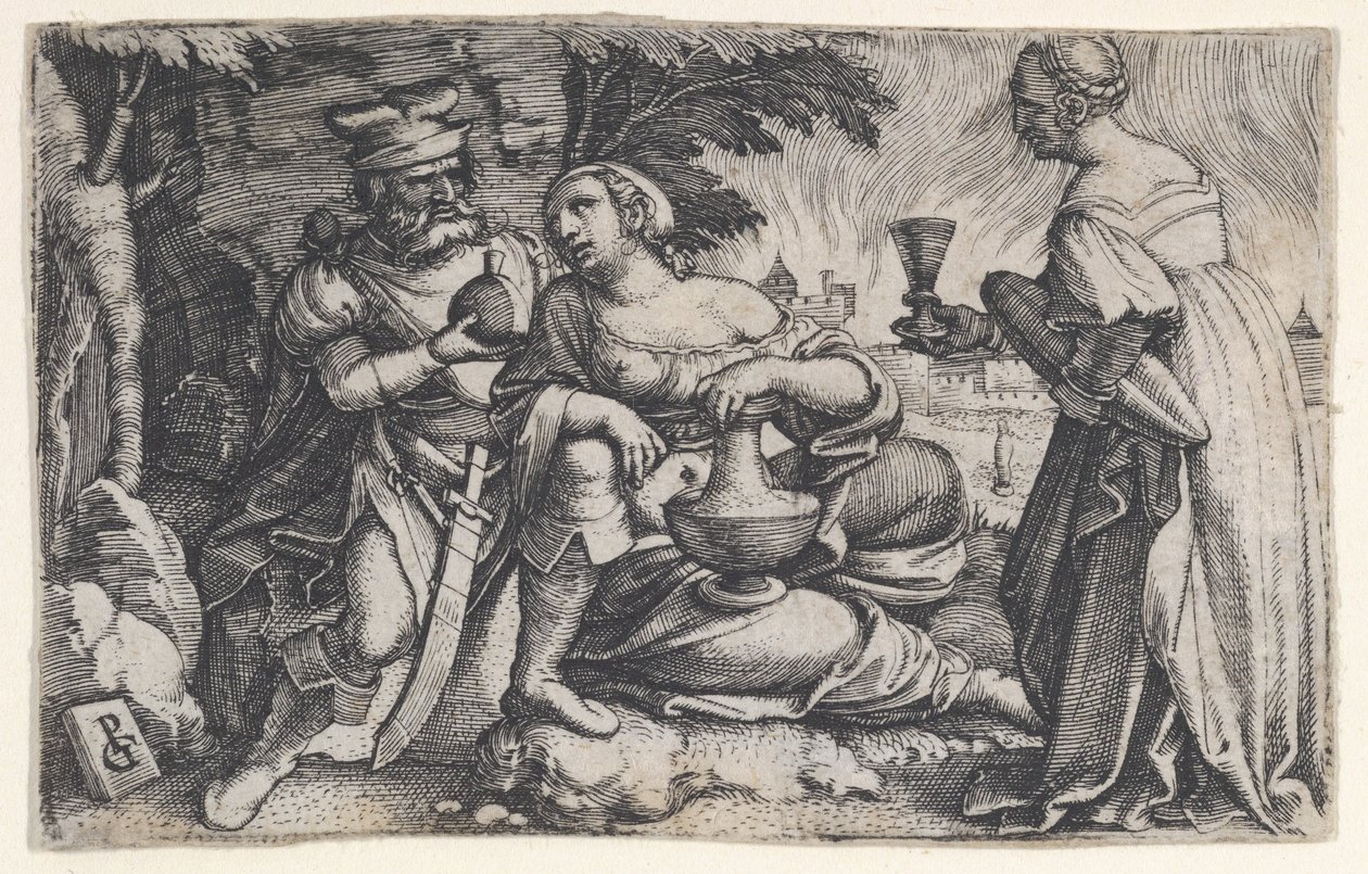 Lot e le sue figlie da Georg Pencz