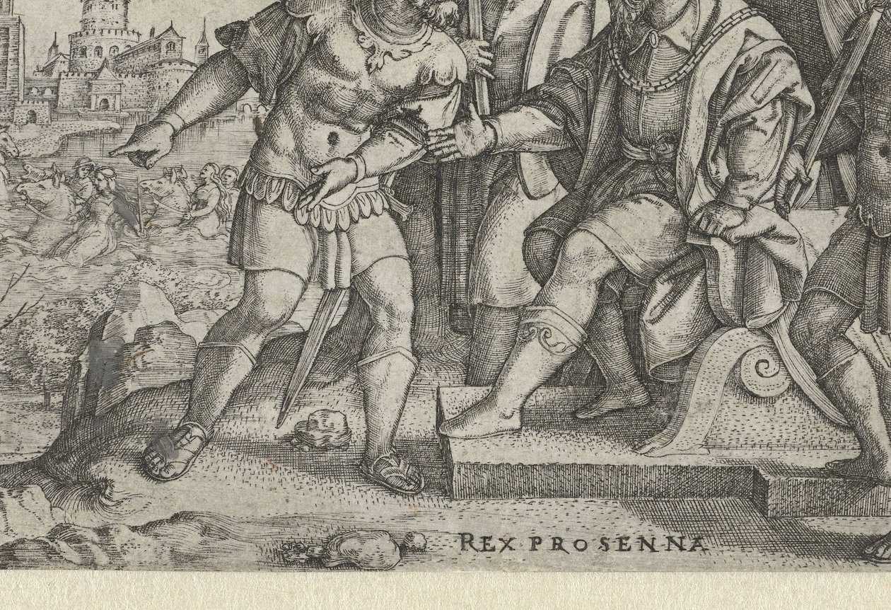 Porsenna sente che Cloelia è scappata da Georg Pencz