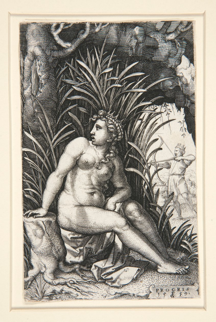 Procri e Cefalo, dalla serie Le eroine greche da Georg Pencz