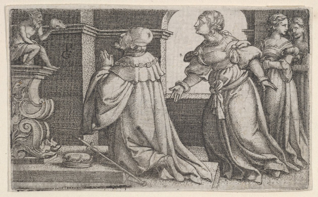 Salomone che adora gli idoli da Georg Pencz