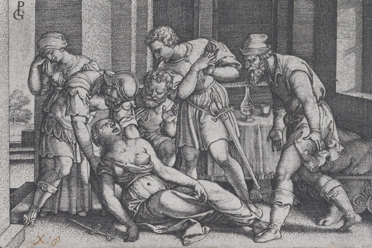 Suicidio di Lucrezia, da Scene della storia romana da Georg Pencz