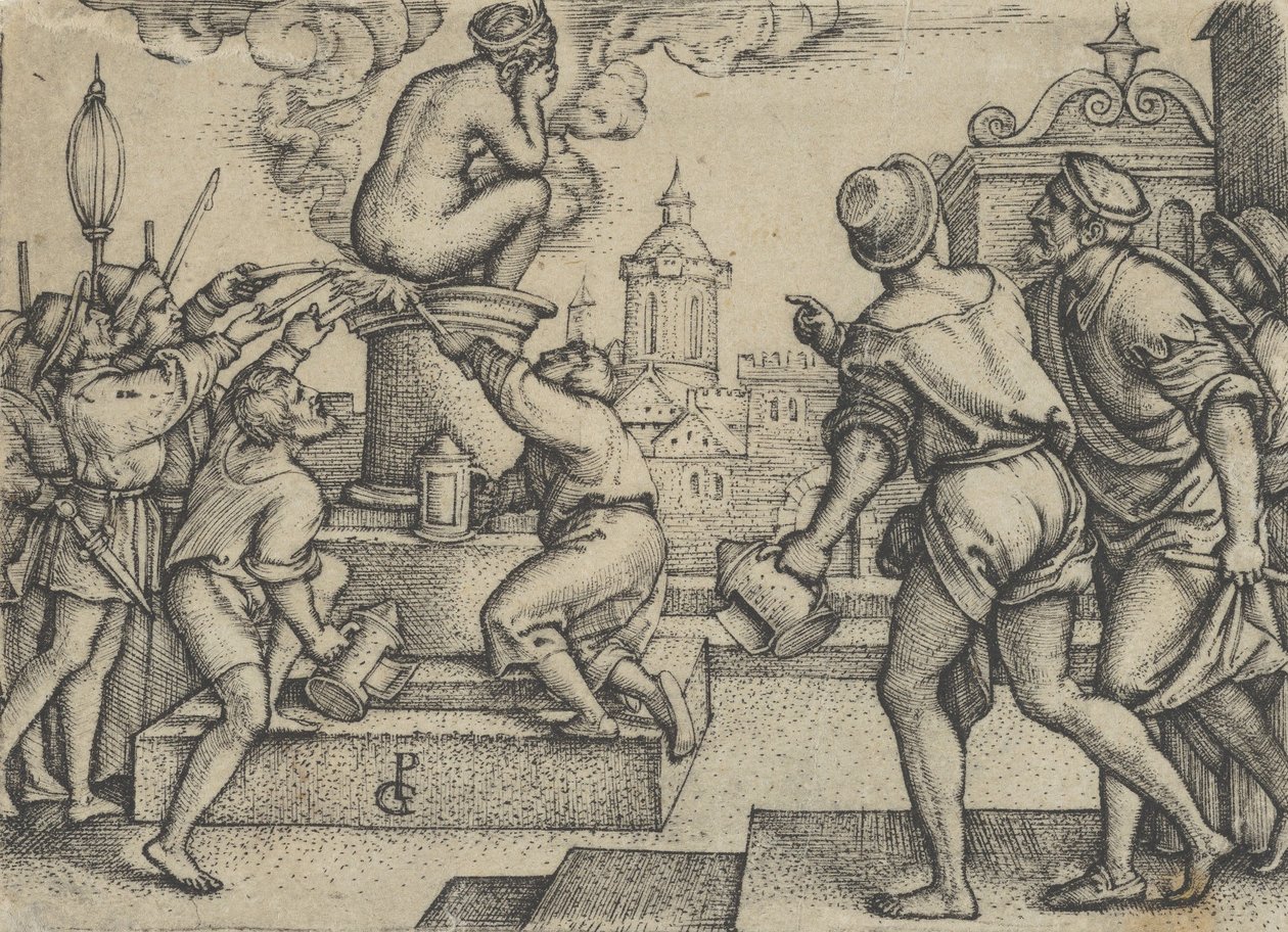 La cortigiana punita, dalla Storia del Mago Virgilio da Georg Pencz