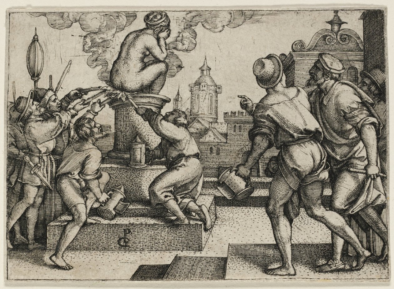 La cortigiana punita, dalla Storia del mago Virgilio da Georg Pencz